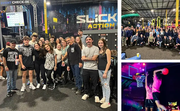 Group of people at Slick City Action Park doing an event